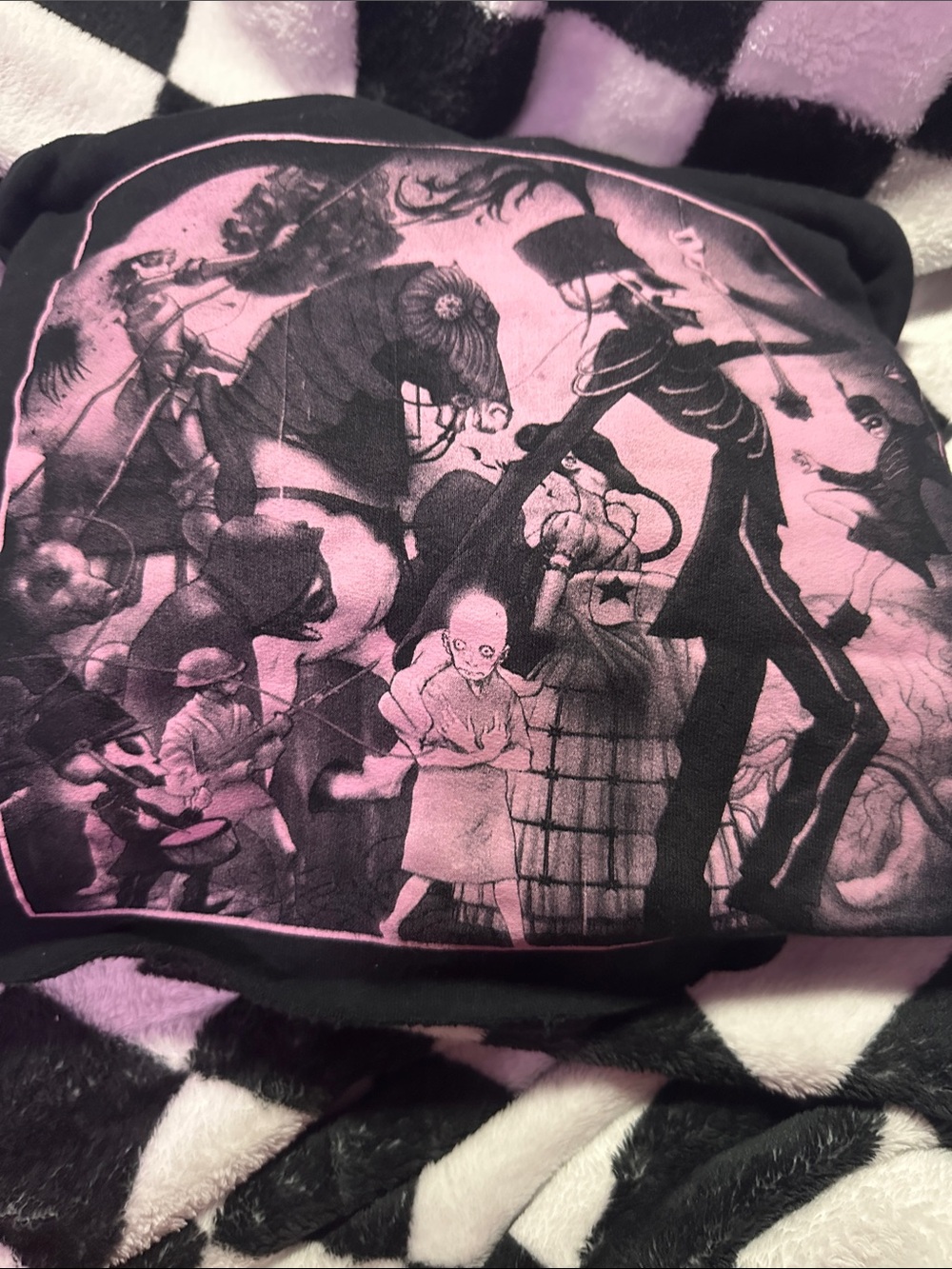 My Chemical Romance Black Cropped Hoodie with Pink Graphic - Picture 5 of 6